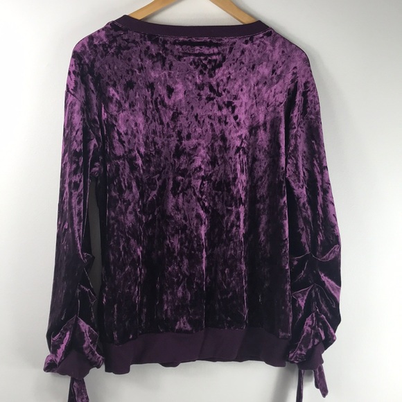 Gypsies and Moondust Purple Velvet Sweater - Picture 2 of 5